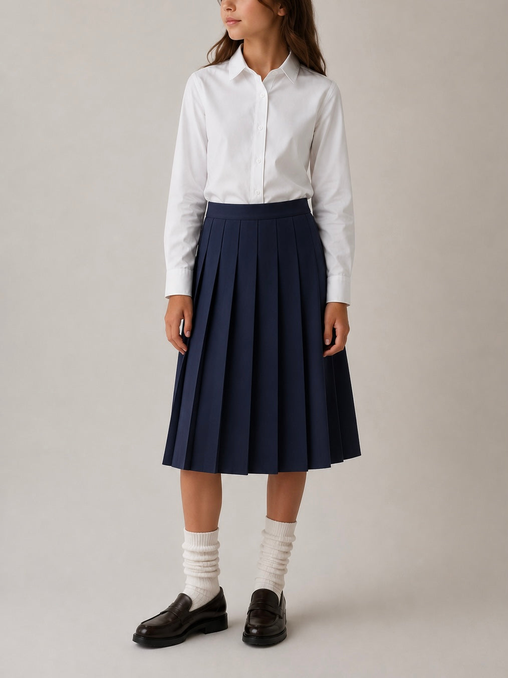 Girls Classic Point Collar Shirt