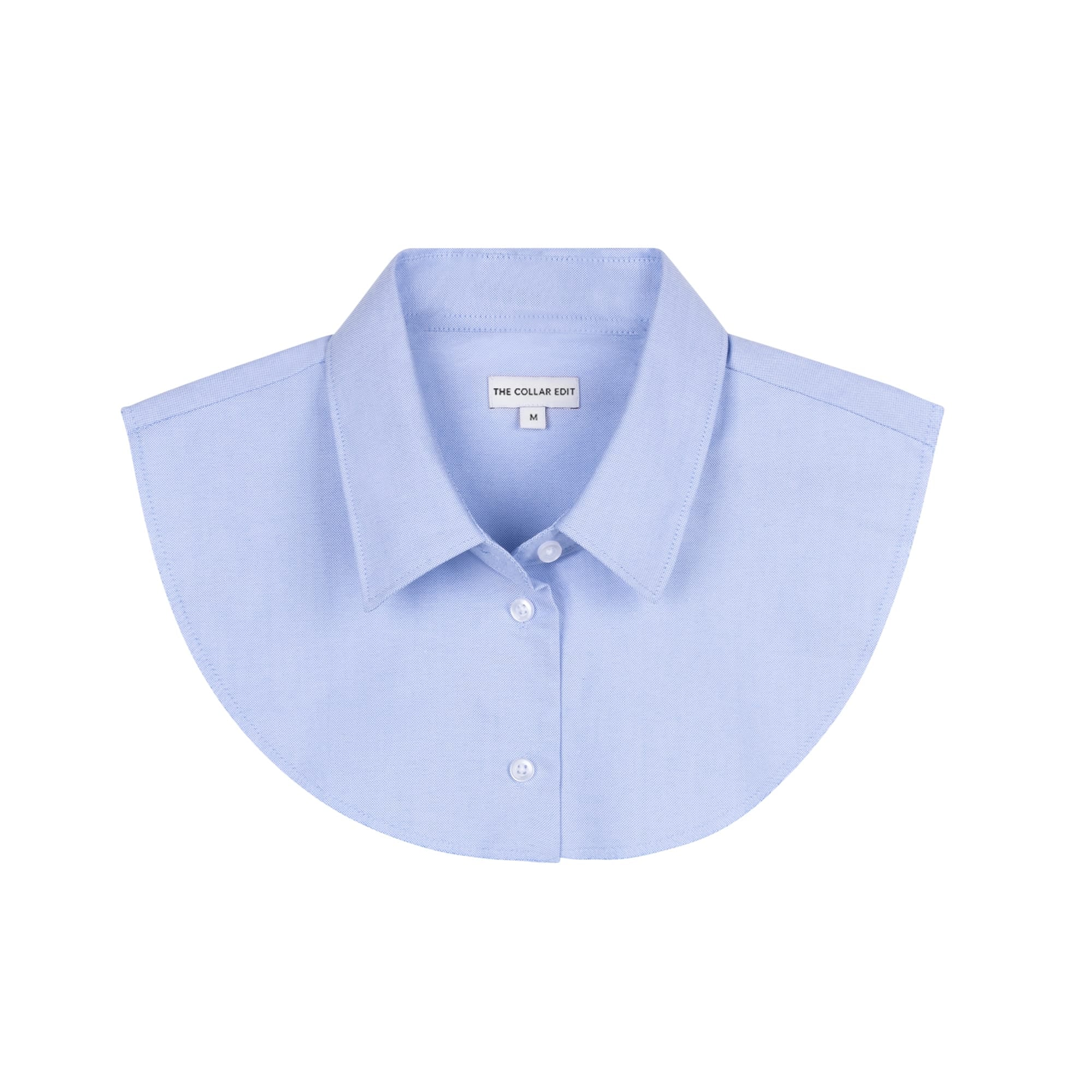 White & Blue Oxford Collar